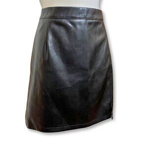 NEW Black Pleather Skirt | XL